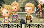Theatrhythm: Final Bar Line detailing Music Stage select, gameplay styles, and Proficards