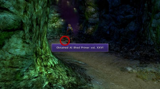 FFX Al Bhed Primer 25, in the Cavern