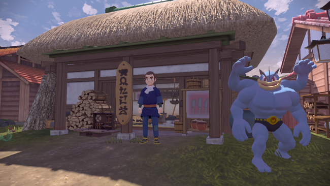 Tough guys at the Crafting Shop in Pokemon Legends Arceus.