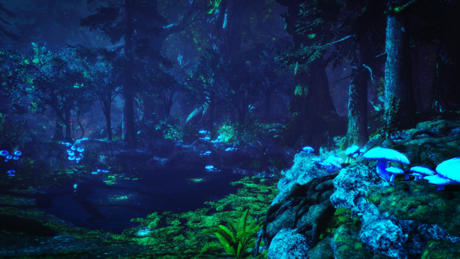 The Wicker Arbor and its resemblance to Final Fantasy IX's Evil Forest, the glowing blue mushrooms look like those near FF9's Moogle in the area.