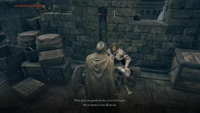 Edgar, Irina's Father, won't leave Castle Morne until he knows its prized sword is in safe hands.