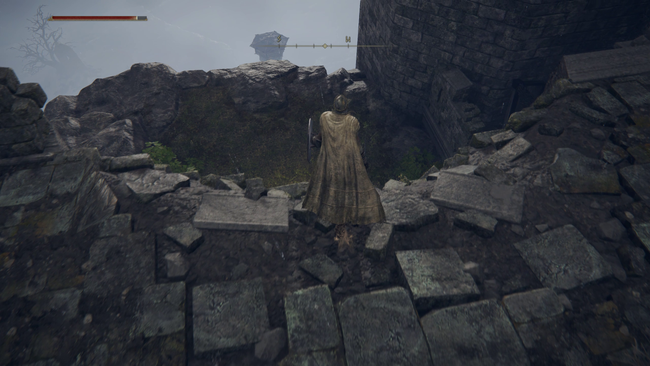 The location in Castle Morne where you need to drop down to reach a new Site of Grace and get deeper into the dungeon.