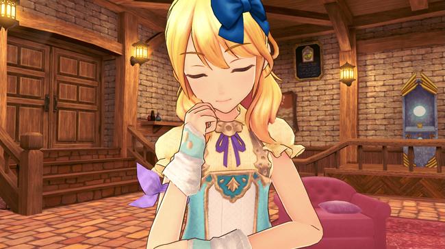 Rune Factory 5's female protagonist, Alice, during a cutscene. 