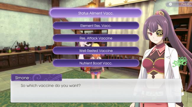 Simone's new vaccines and what she offers after expanding the Rigbarth clinic in Rune Factory 5.