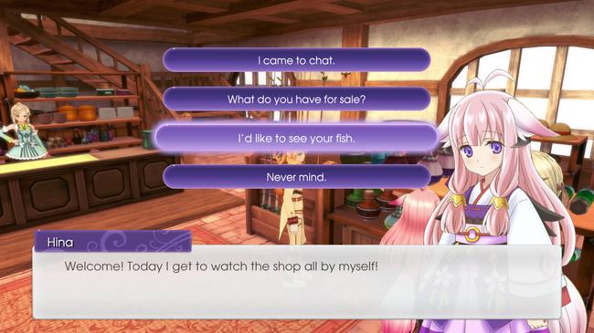 Hina begins selling fish at the General Store in RF5 once the shop is upgraded.