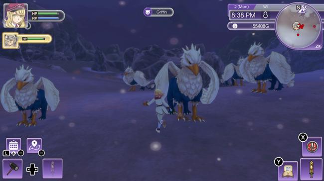 The location where you find Griffins for the first time in Rune Factory 5.