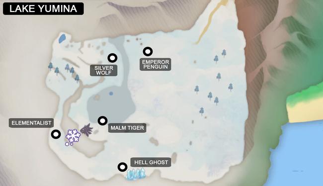 Where to find Wanted Monsters in Rune Factory 5's Lake Yumina.