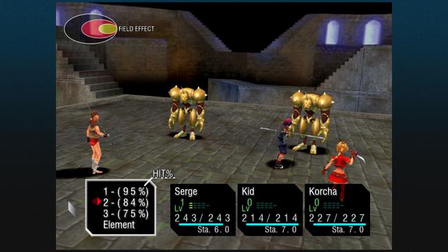You'll want to keep a close eye on the Field Effect icon, top right, when deciding what element attacks to use.