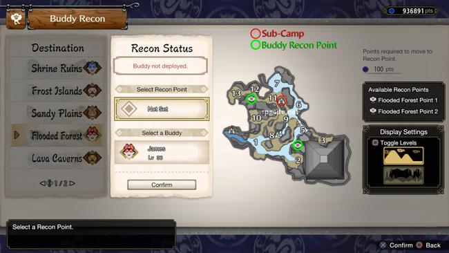 Sub-camp and Buddy Recon for the Flooded Forest