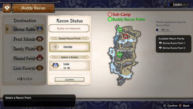 Sub-camp and Buddy Recon for the Shrine Ruins