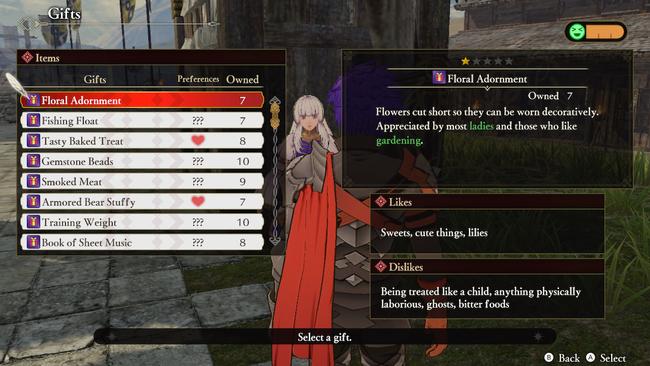 Be careful when giving out gifts - you'll want to give every character a gift they love for maximum impact. This list will help you to give favorite gifts only.