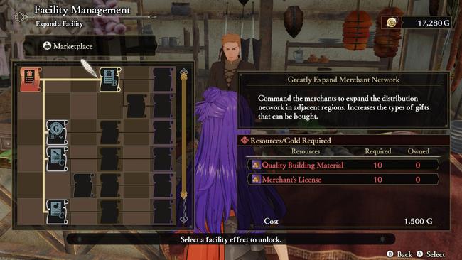 Expanding your Merchant Network with the Item Shopkeeper is key to unlocking all of the gifts in Three Hopes.