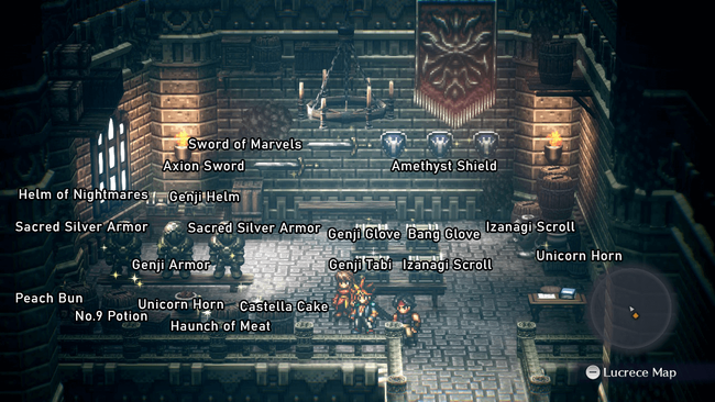 Some rooms of the castle are absolutely bristling with loot, so long as you didn't loot them during the Medieval chapter.