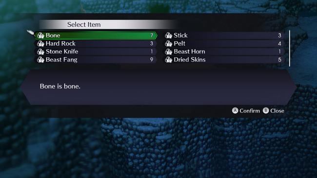 Once you've gathered items out in the wild, you'll be able to craft them into better gear that'll make battle much more managable.