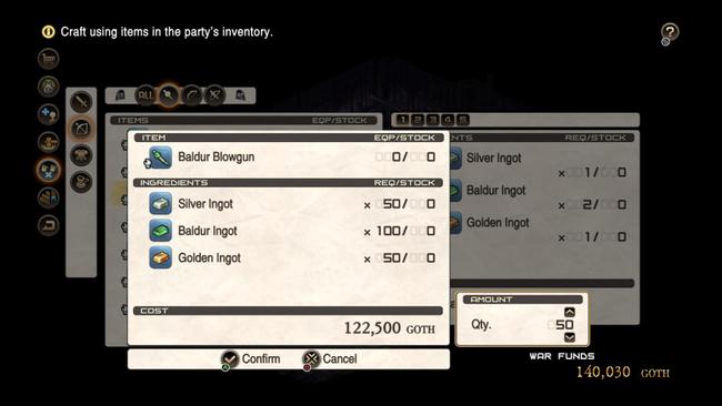The key to infinite money is the Baldur Blowgun item; you can sell it back for more than it costs to create.