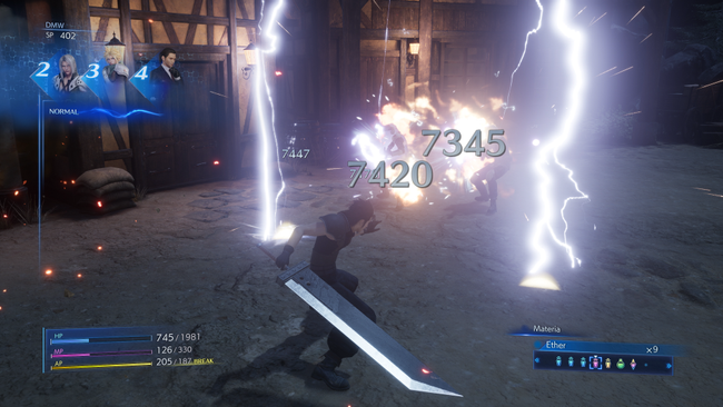 Zack battles Shinra Troops in the new Crisis Core remaster.