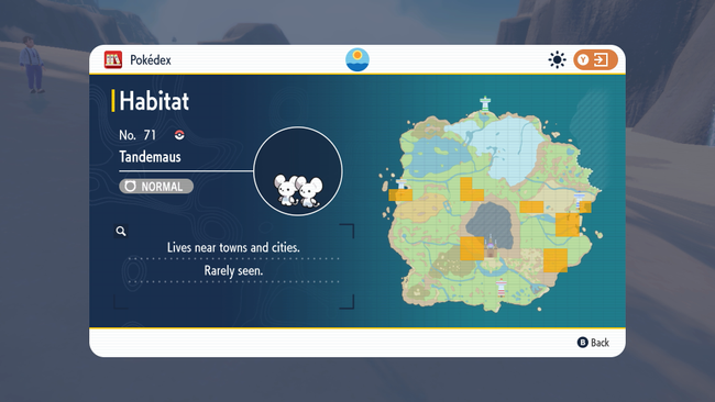 Where to find Tandemaus in Pokemon Scarlet and Violet.