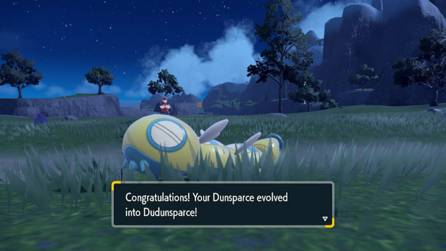 Dudunsparce, newly evolved.