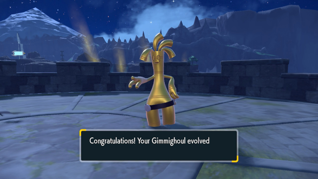Gholdengo, Gimmighoul's evolution.
