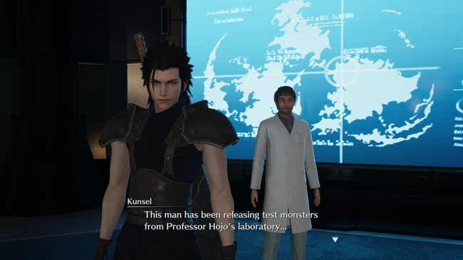 In the context of FF7, this guy might actually be a good guy... but you get him arrested, and get Mythril Tools for wagon building for your efforts.