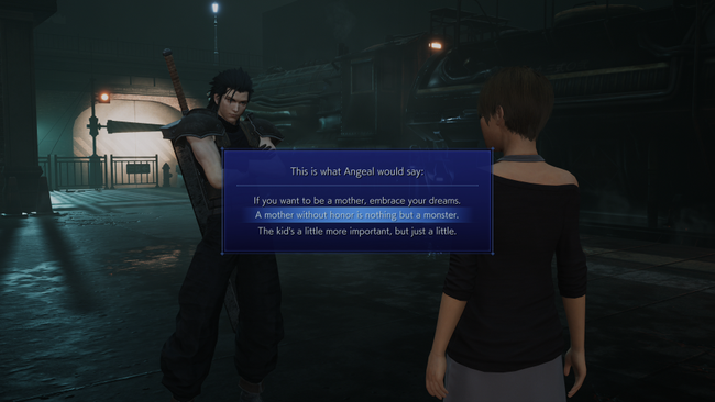 You'll need to reunite Mother & Son in order to keep the Angeal Crisis Core fan club going.