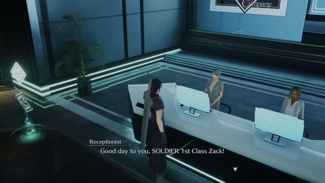 This receptionist is a Zack fangirl, and is actually your ticket to his fan club.
