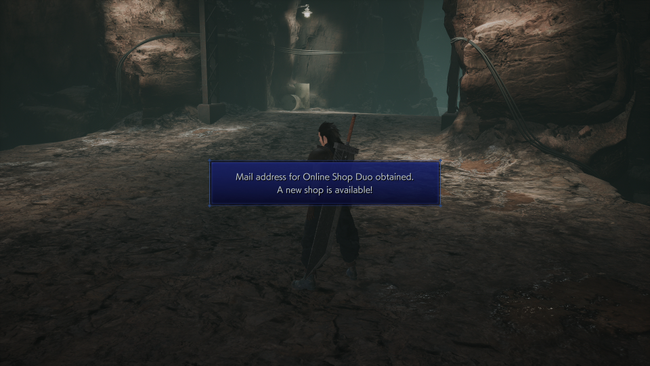 Once you unlock a shop in Crisis Core, you'll get a pop-up - and then it'll be available in your menus.