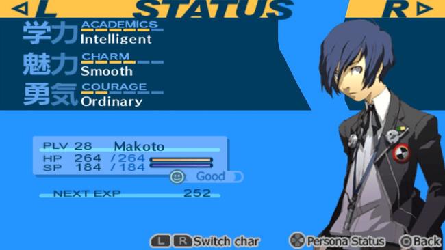 Academics, Charm, and Courage form the three Persona 3 Portable Social Stats - and raising them efficiently is vital.