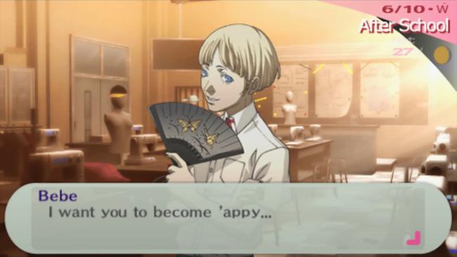 A friendship with a foreign exchange student leads to the Persona 3 Portable Bebe social link. Here's how to be a muse to this exuberant Frenchman.