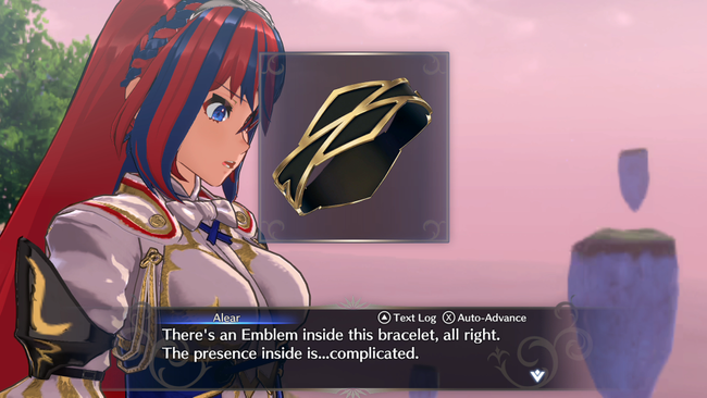 The bracelet that you get given at Lookout Ridge on Chapter 7 or beyond is how you unlock the Edelgard Emblem in Fire Emblem Engage.
