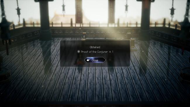 Once defeated, the Priestess will hand over the Proof of the Conjurer.