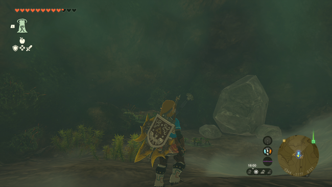 In order to reach the tower, you'll need to look out for these rocks... and then look up!