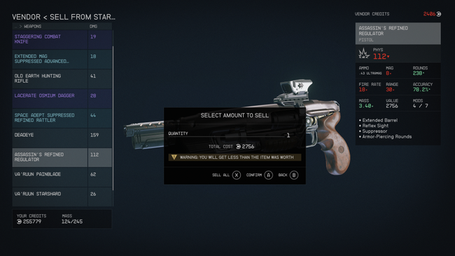 If you try selling to a shop short on credits, you can still offload your items - but you'll get less - or nothing. 