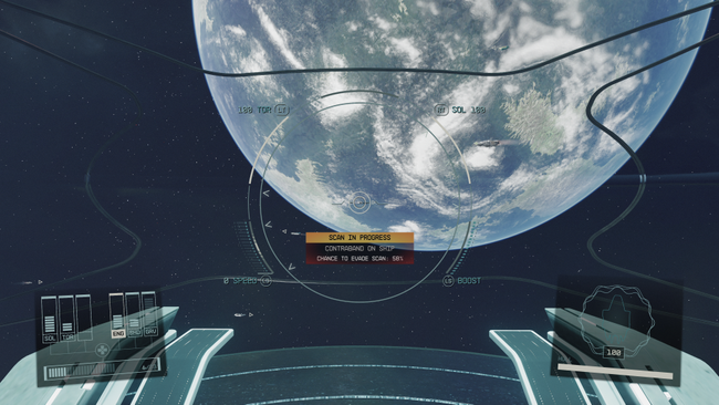 If you have a shielded cargo bay, you'll have a chance to evade the scans. The smaller the settlement - or the better your ship's technology - the more chance you'll have to sneak the Contraband in by evading the scan.