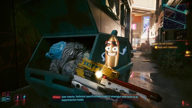 When you first pick up Skippy, it'll introduce itself and be keen to serve you as a new weapon in V's arsenal.