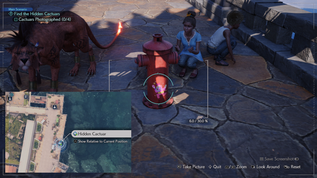 The 4th and final Cactuar is ready if a fire breaks out... it's hiding on this hydrant.
