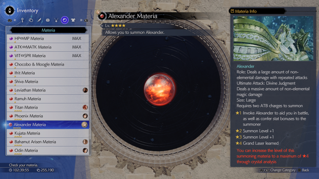 Summon materia are unique, so there's only one of each in FF7 Rebirth.