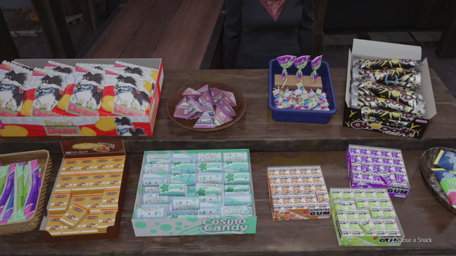 Blink and you'll miss it, but Aerith and Cloud's little dimension-hopping date features a cameo of yet another Stamp on yet another chip packet.