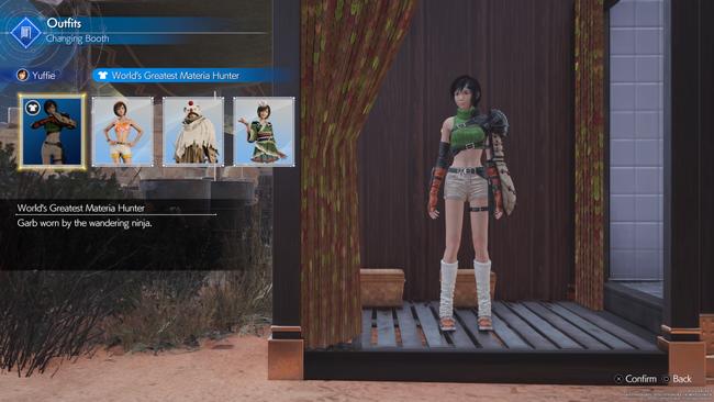 Yuffie's classic outfit, her default in FF7 Rebirth.
