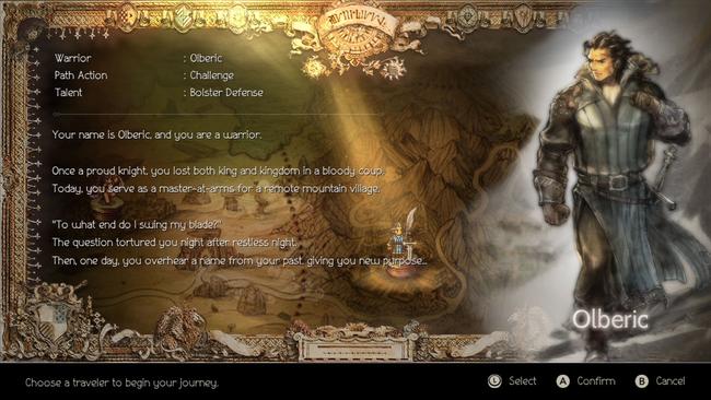 Olberic is a Warrior-style character.
