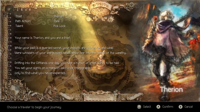 Speedy and deadly, Therion is a classic thief, but is a more challening character to start Octopath Traveler with.