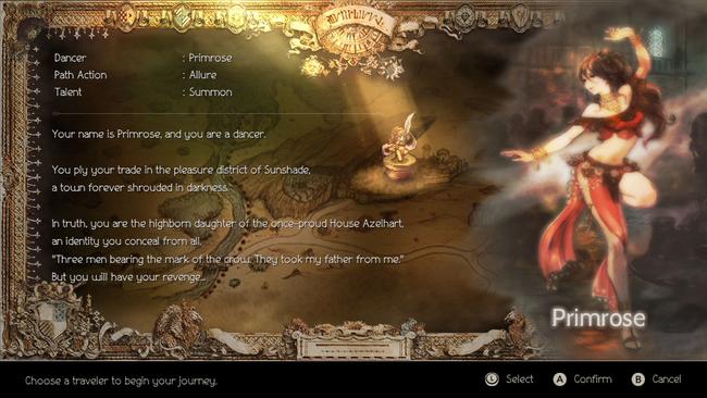 As a dancer, Primrose is more focused on buffs and support than leading.